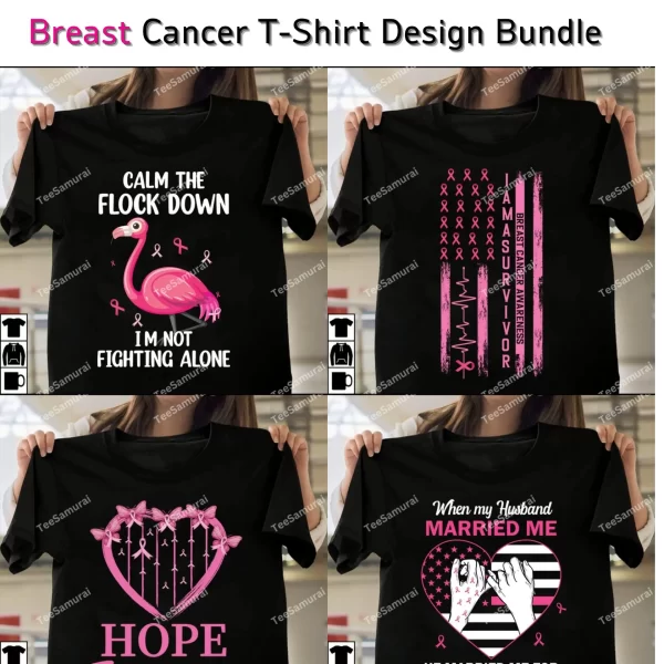 Breast-Cancer-T-Shirt-Design-Bundle-image-1