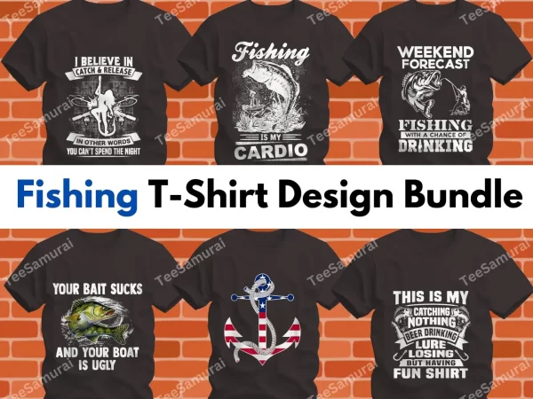 Fishing T-Shirt Design Bundle image 2