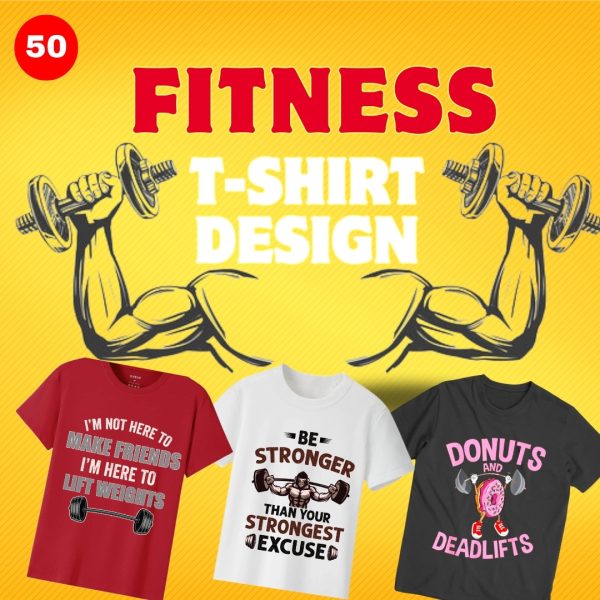 Fitness T-Shirt Design Bundle